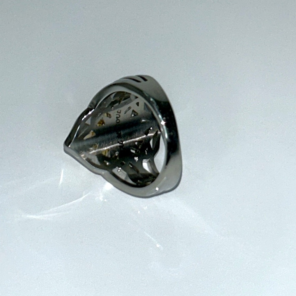 NWOT Michael Anthony Nativity Stone Hypoallergenic Stainless Steel & Gold Ring - Picture 7 of 9
